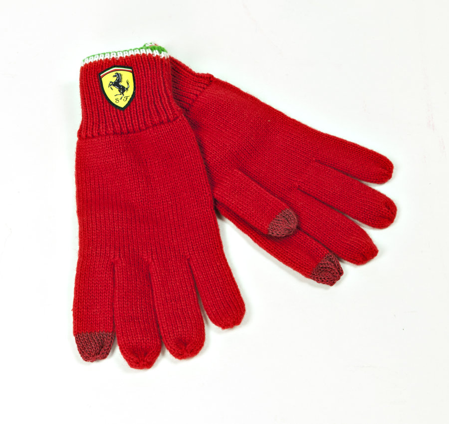handschuhe Scuderia rote Acryl-Handschuhe Einheitsgröße 