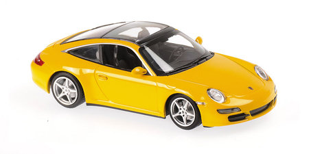 Cover Originalgetreues Modell Porsche 911 Targa (Gelb) 1:43 | Heel Verlag