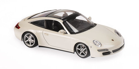 Cover Originalgetreues Modell Porsche 911 Targa (Weiß) 1:43 | Heel Verlag