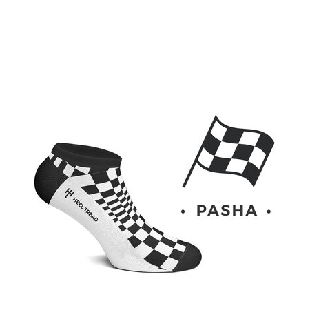 Cover Heel Tread - Sneaker Socken Pasha Black & White | Heel Verlag