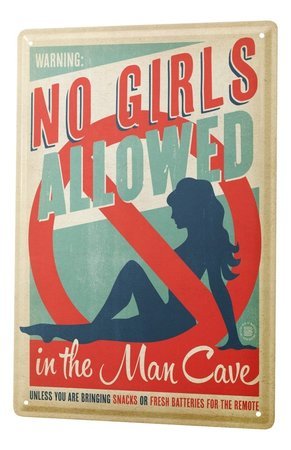 Artikelbild Vintage-Blechschild: Man Cave - No Girls allowed | Heel Verlag